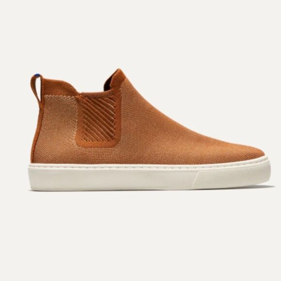 ROTHY’S The Chelsea Fawn Knit High Top Ankle Pull On Boot-12 - Picture 1 of 11